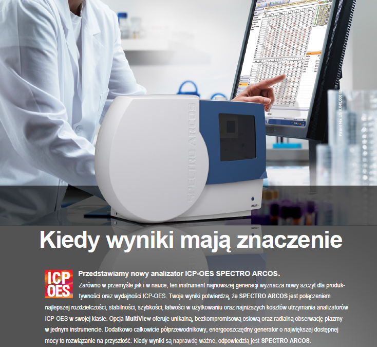 Przedstawiamy nowy analizator ICP-OES SPECTRO ARCOS